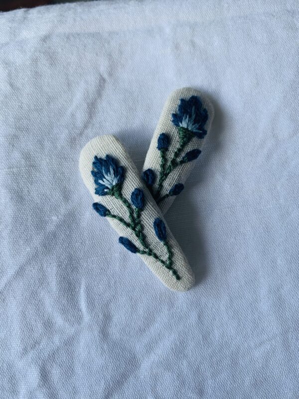 Flame Lilly - Blue Hair Clips - Image 3