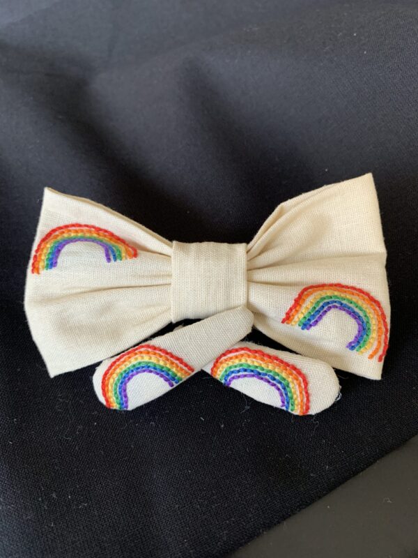 Over the Rainbow - Bright Hair Bow & Clip set - Image 3