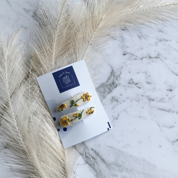 Sunflower Hair Clips
