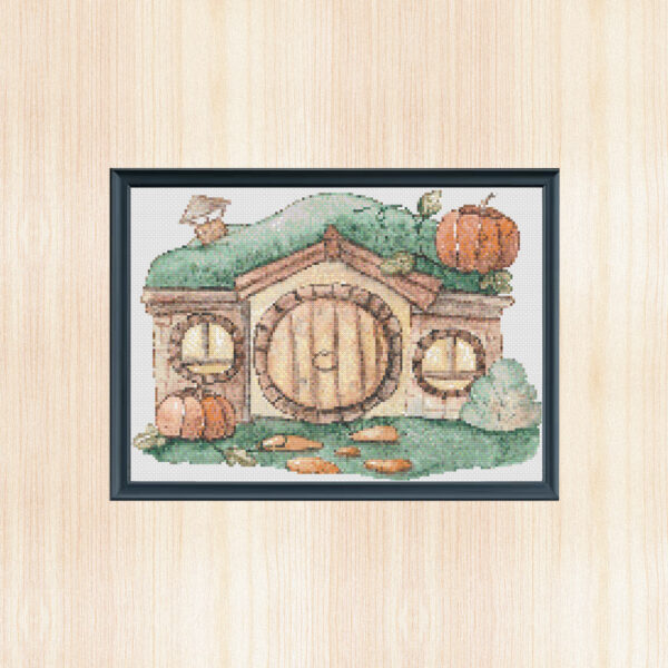 Pumpkin Cottage - PDF Cross Stitch Pattern