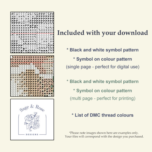 Flower Cottage - PDF Cross Stitch Pattern - Image 4